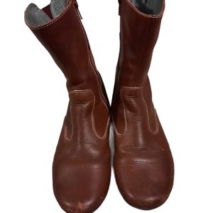 🛑SOLD🛑Swedish Hasbeens Red Leather Boots